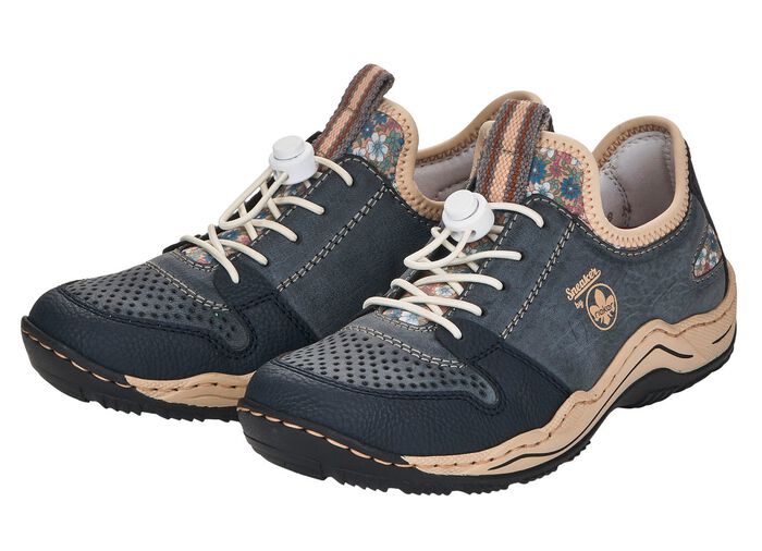 Rieker, sportliche Damen-Sneaker, mit herausnehmbarem Fussbett JEANS-BEIGE