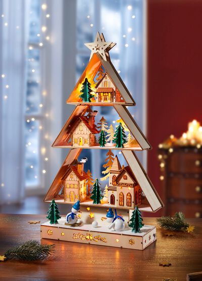 Beleuchteter Weihnachtsbaum 