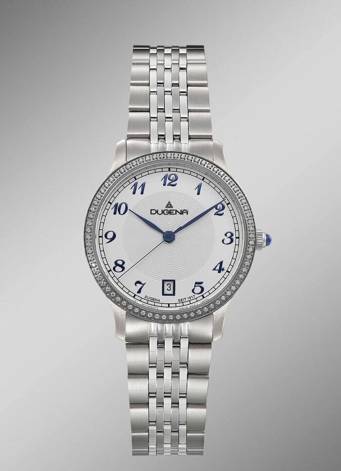 Dugena-Quartz-Damenuhr mit Edelstahlbandgeh&auml;use 