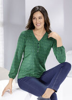 Sportives Shirt mit Biesenzier, 