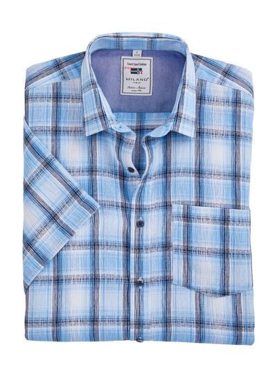 Kariertes Hemd von &laquo;Milano Italy&raquo; in 3 Farben 