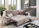 Polsterecke mit Bettfunktion und Bettkasten BEIGE