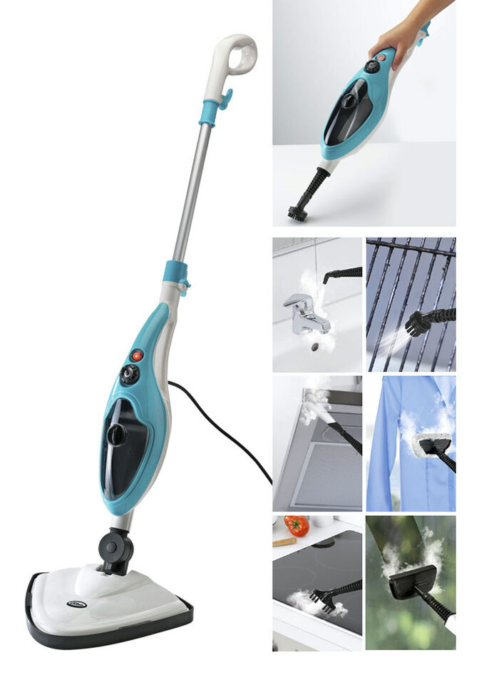 «Aqua Laser» Dampfreiniger in verschiedenen Farben WEISS-BLAU