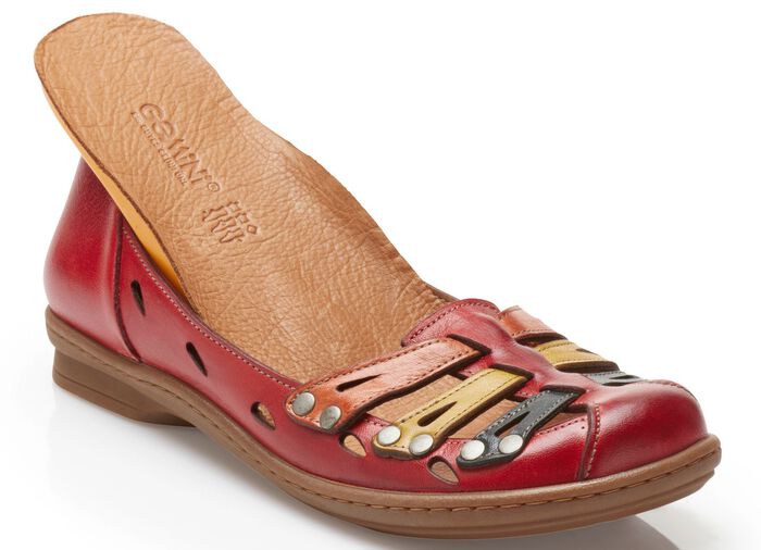 Gemini Ballerina mit luftigen Durchbr&uuml;chen ROT-BUNT