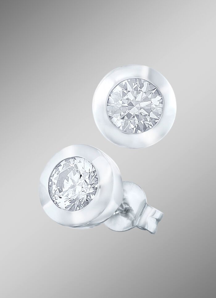 Solit&auml;r-Ohrstecker mit Brillanten 