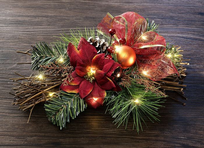 Beleuchtetes Tischgesteck, batteriebetrieben 