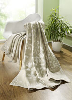 Schlafdecke Ranke von Borbo mit Veloursbandeinfassung 