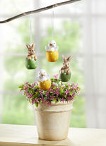  Frühlingsdekoration 2er-Set, aus Terrakotta, 