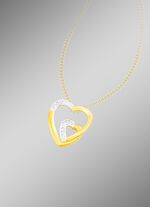 Zeitloser Herz-Anh&auml;nger in Bicolor 