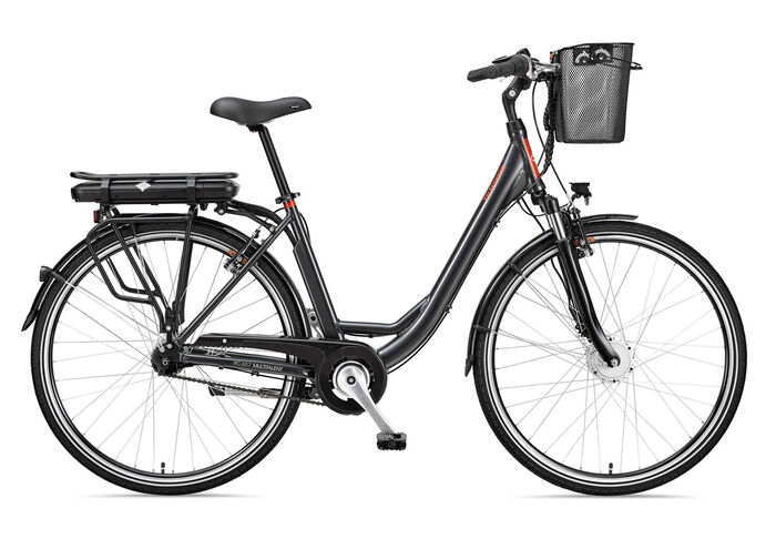 City-E-Bike mit Komfort-Ausstattung von Telefunken ANTHRAZIT