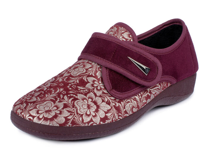 Damen Klett-Halbschuh im Blüten-Design 