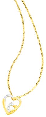 Zeitloser Herz-Anh&auml;nger in Bicolor 