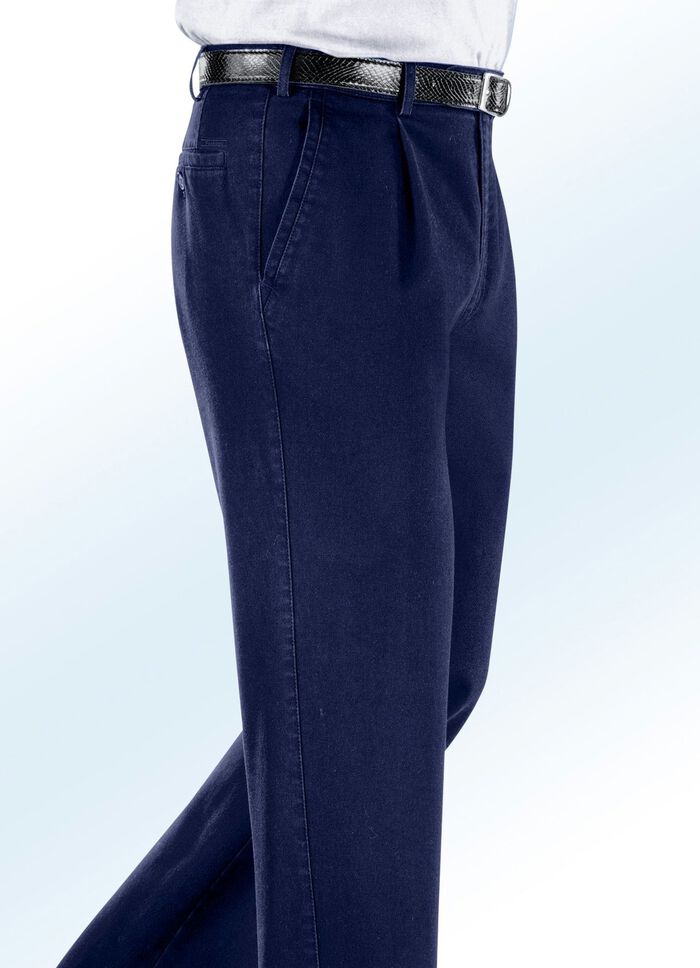 B&uuml;gelfreie Jeans mit G&uuml;rtel in 3 Farben DARKBLUE