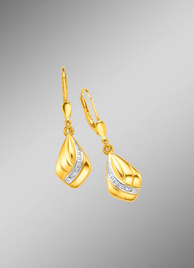 Glänzende Ohrringe mit Diamant 