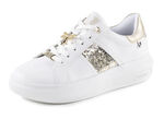 Sneaker mit Libellen-Metallschmuck WEISS-GOLD