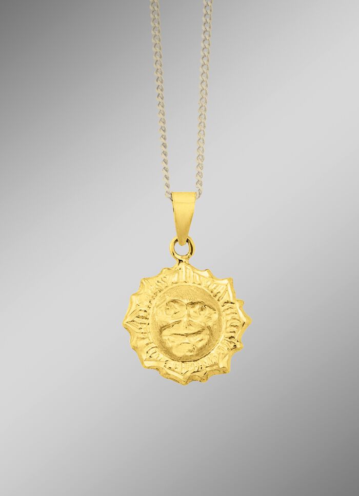 Strahlender Sonnen-Anh&auml;nger aus Gold 