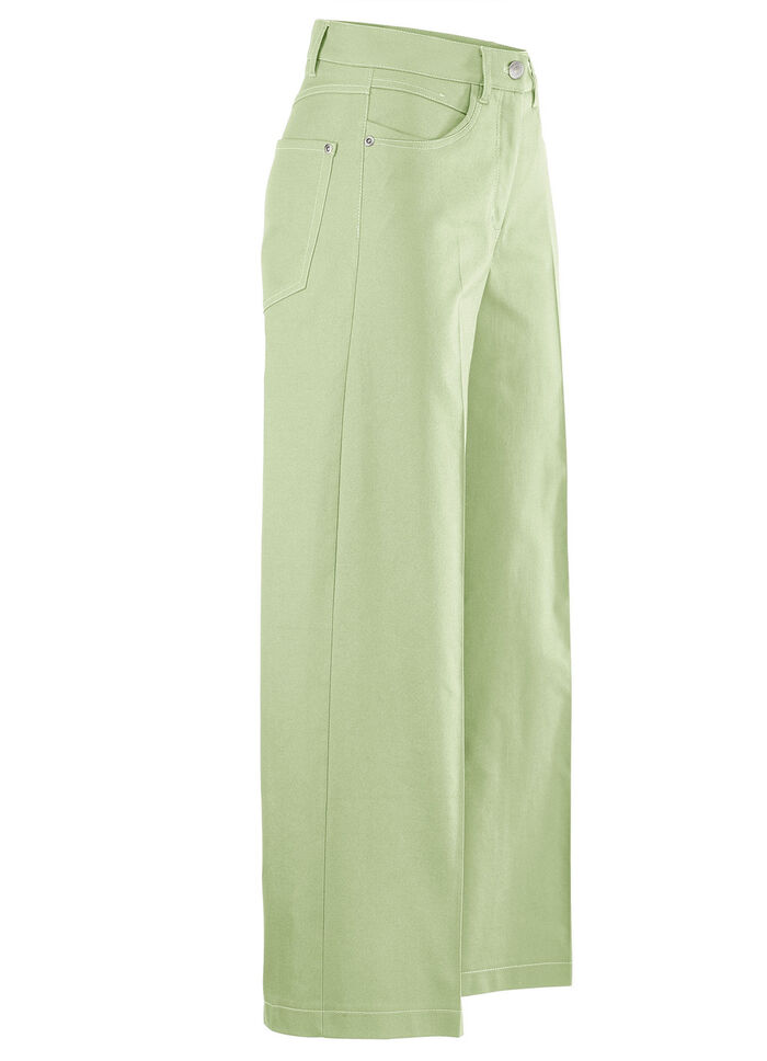 Culotte mit modisch weitem Bein  GRÜN