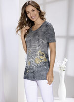 Shirt in akuteller Batik-Optik in 2 Farben GRAU