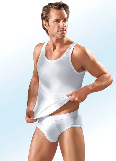  Schiesser Dreierpack Sportjacken aus Feinripp, weiss 