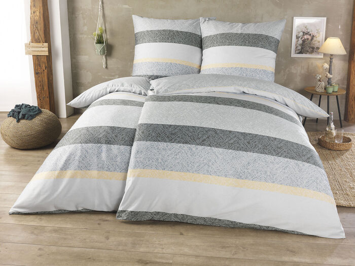 Wendebettwäsche-Garnitur in harmonischer Farbgebung 