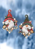 Fensterbild, 2er-Set, aus echter Plauener Spitze 