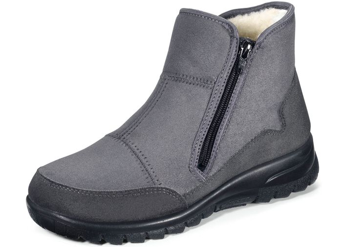 Laurina Haus-Stiefelette mit seitlichem Rei&szlig;verschluss GRAU