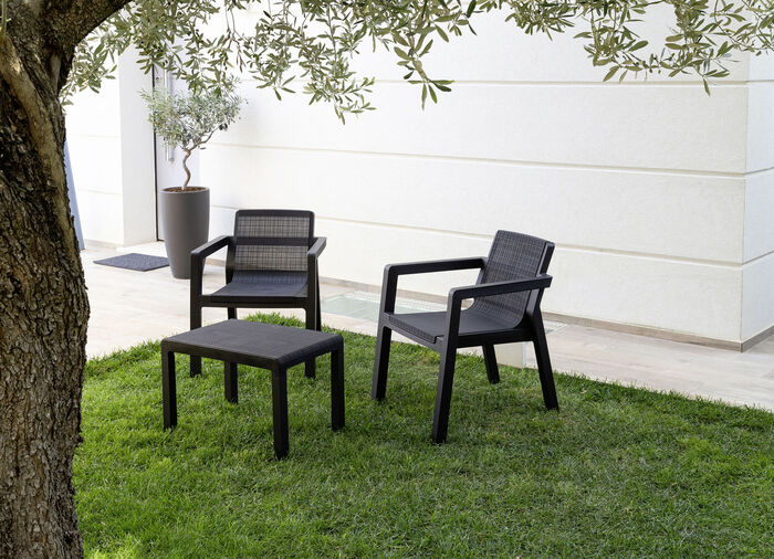 Balkon-Set «Riviera», 3-teilig ANTHRAZIT