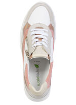 Waldläufer, bequeme Damen-Schnürschuhe, Weite H, mit herausnehmbarem Fussbett BEIGE-MULTICOLOR