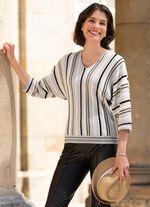 Pullover mit dezenten Glanzakzenten 