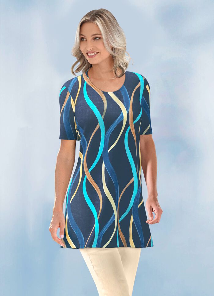 Longshirt mit farbbrillantem Druck 