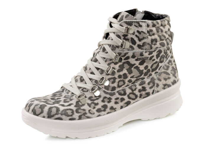 Trendige Damen-Boots, Winterschuhe, Weite H, mit Reissverschluss SAND-GRAU