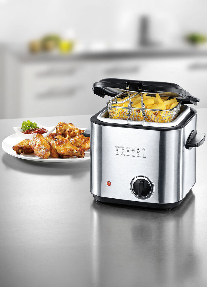 Mini-Fritteuse - ideal für 1-2 Personen, 