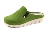 Laurina, trendige Damen-Hausschuhe, Weite G, mit anatomisch geformtem Fussbett APFELGR&Uuml;N