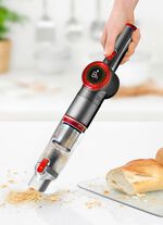 2-in-1 Akku-Hand- und Bodenstaubsauger "MX14 max" mit umfangreichem Zubeh&ouml;r SILBER-ROT