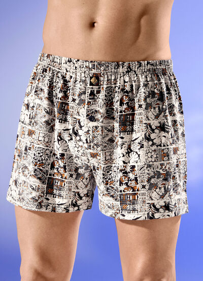 Viererpack Boxershorts mit Alloverdessin - 