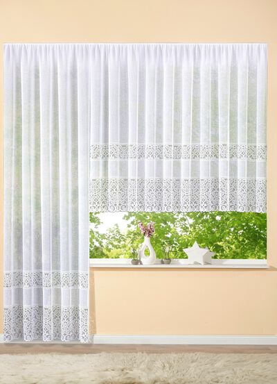 Langvorhang mit Universalschienenband 