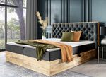 Boxspringbett mit Bettkasten und Topper 