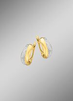 Klassische Creolen mit Diamanten 