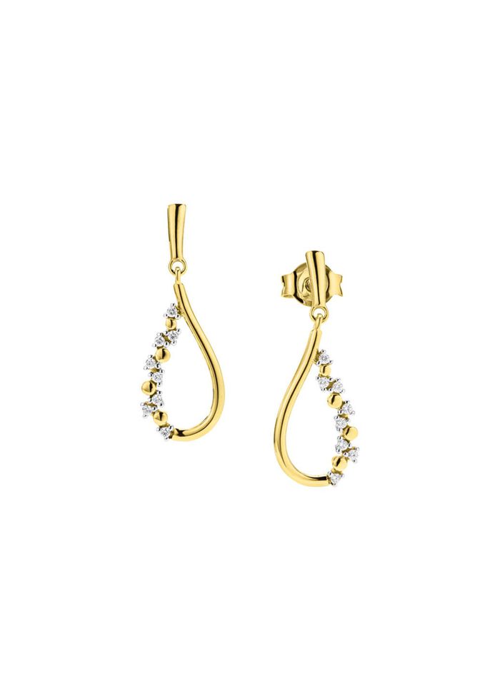 Eleganz in Tropfenform: Ohrstecker mit synth. Zirkonia 