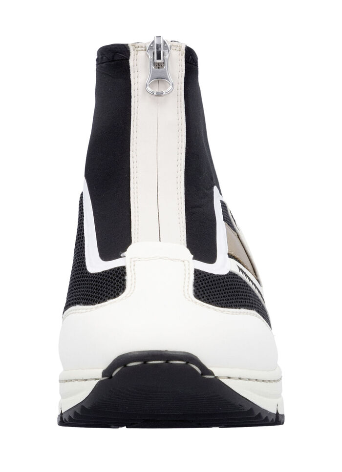 Rieker Bootie mit Schaft aus elastischem Textil CREME-SCHWARZ-BRAUN