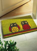 Fussmatte Eulen mit rutschhemmend beschichteter Vinyl-R&uuml;ckseite 