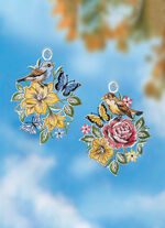 Fensterbild aus echter Plauener Spitze 