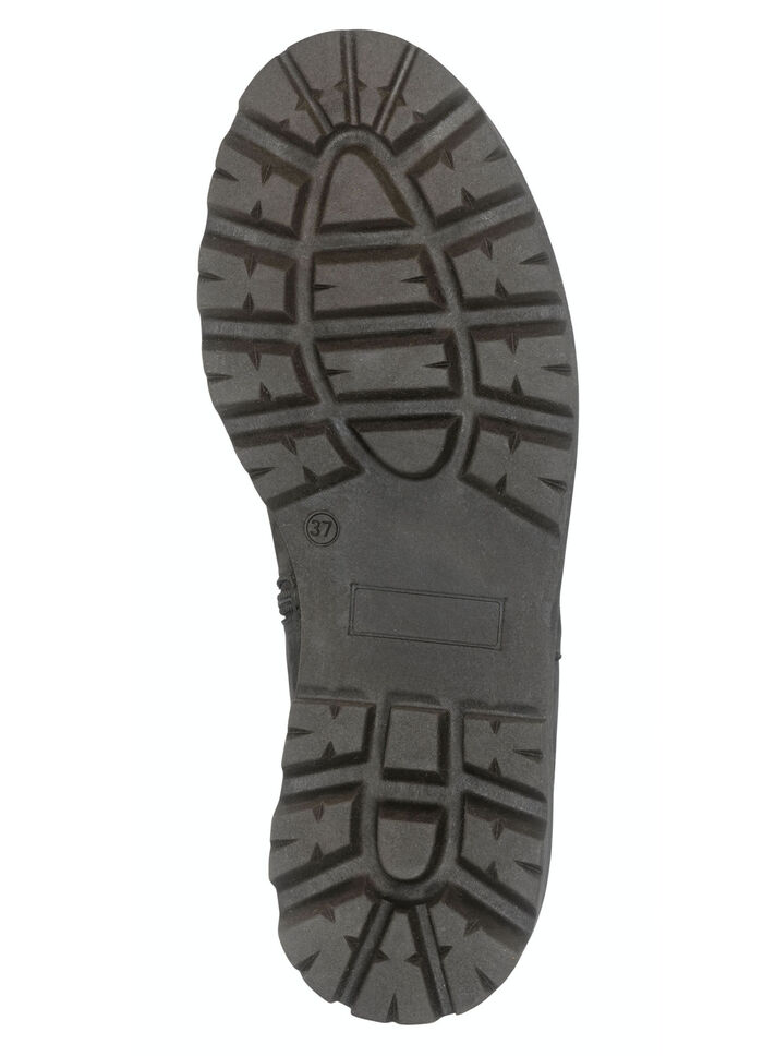 Trendige Stiefelette mit kuscheligem Lammfellfutter GRAU