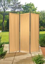 Paravent mit Stahlrohrgestell BEIGE