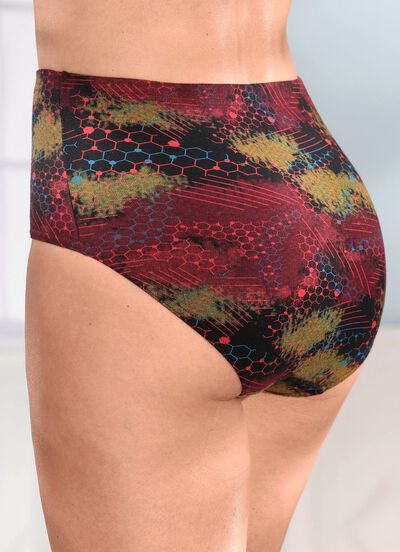 Viererpack Slips mit buntem Druckdessin 