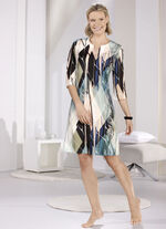 Wadenlanges Nachthemd mit 3/4-langen &Auml;rmeln 