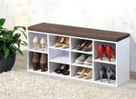 Schuhbank mit Sitzkissen WEISS