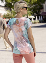 Shirt mit silberfarbenem Foliendruck, 