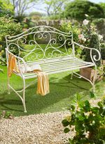 Gartenbank in antikweiss 