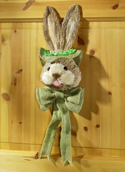 Hasenkopf aus Naturfasern, , large